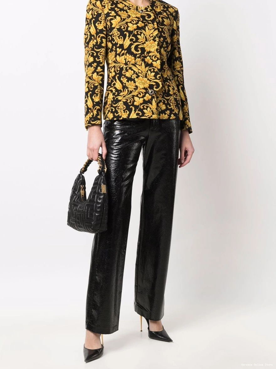 Affordable Versace 1990s Women jacket baroque-print single-breasted 0327